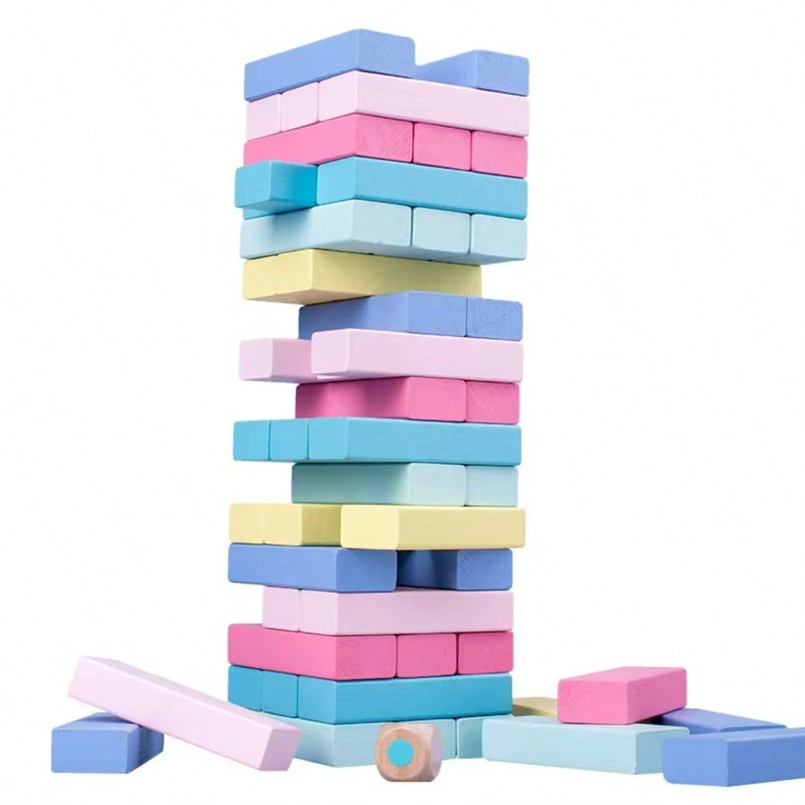 Wooden Stacking Tumbling Tower - Kids Education Number recension och pris