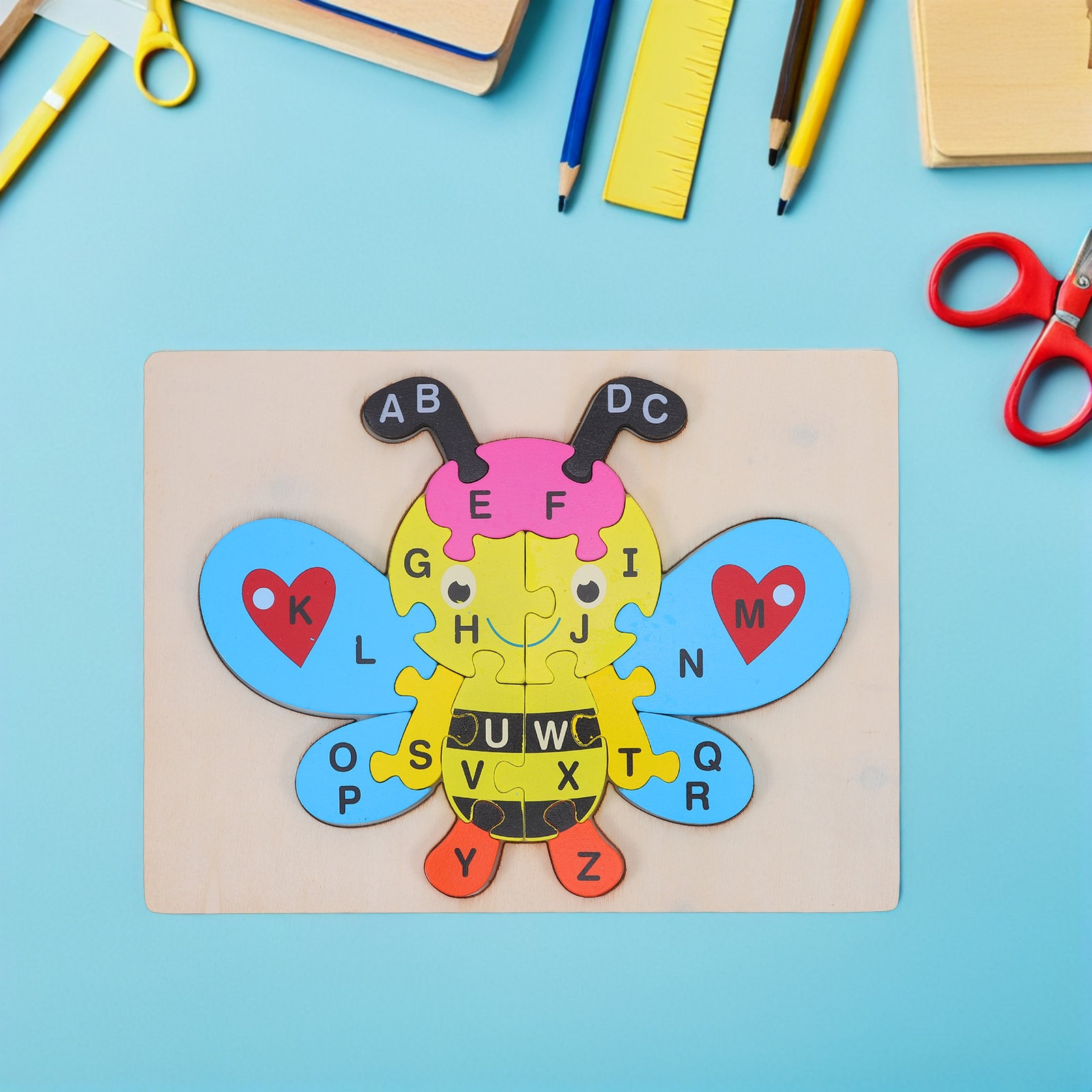 1Set Wooden Alphabet Puzzle Be - Abc Kids Early Education recension och pris